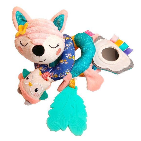 Infantino Go GaGa Spiral Car Seat Activity Toy pink Fox Car Seat - Picture 1 of 8